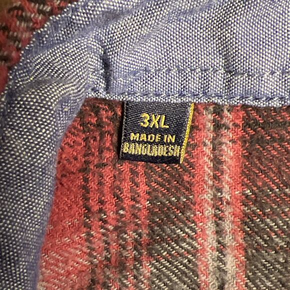 Jachs Heritage Flannel Mens 3XL Plaid Cabincore Camp Work Shirt Utility Shacket - Picture 4 of 6